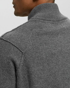 C.P. Company Lambswool Quarter Zipped Knit Grey - Mens - Pullovers