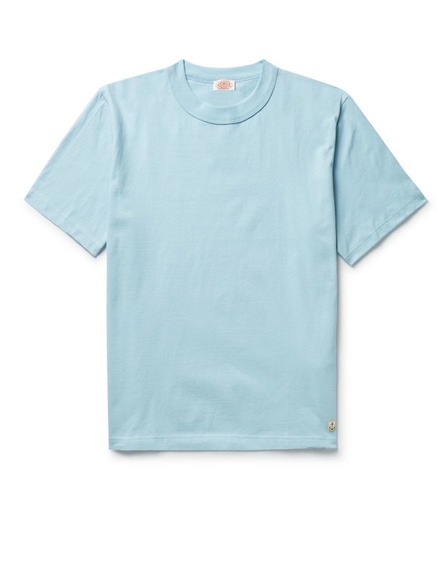 Photo: Armor Lux - Callac Logo-Appliquéd Organic Cotton-Jersey T-Shirt - Blue