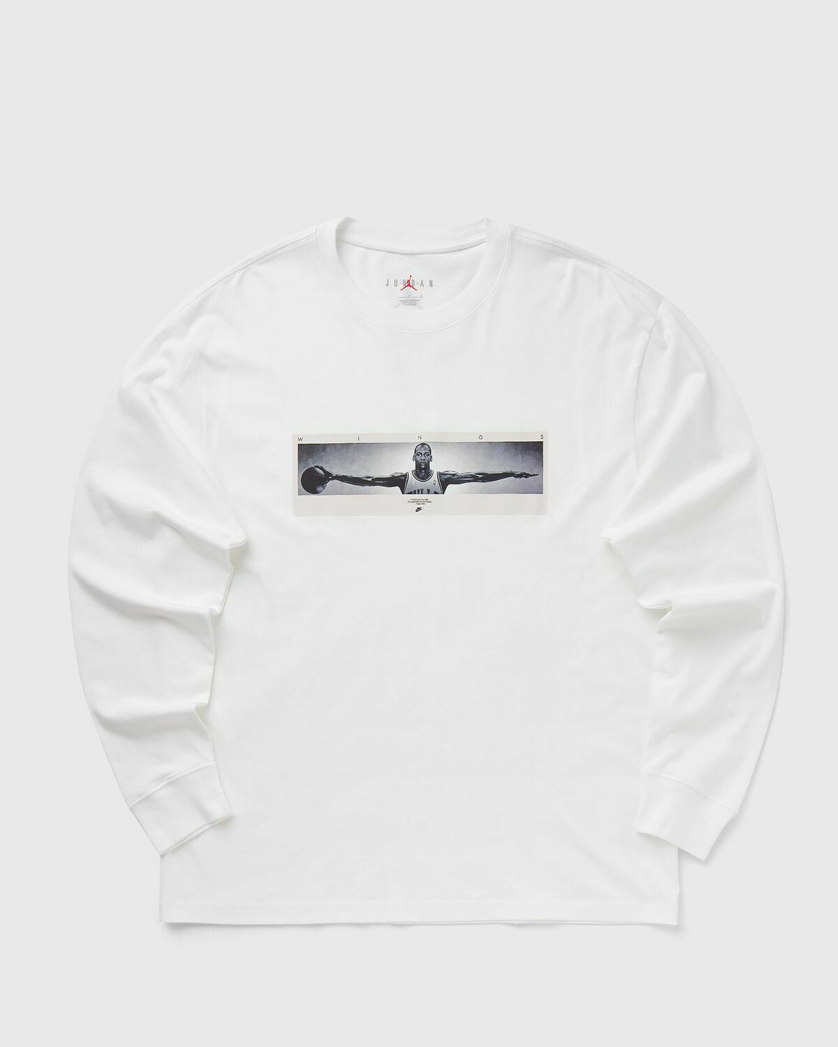 BRAND PHOTO LS CREW White Mens Longsleefe