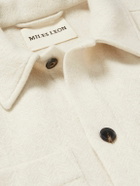 Miles Leon - Herringbone Wool and Cashmere-Blend Overshirt - Neutrals