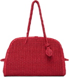 JACQUEMUS Red 'The raffia Turismo' Tote