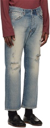 Acne Studios Blue Distressed Jeans