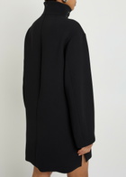 Khaite Lee Lace-up Crepe Mini Dress Black