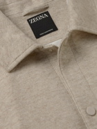 Zegna - Oasi Cashmere and Linen-Blend Overshirt - Neutrals