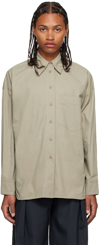 Photo: LOW CLASSIC Gray Sleeve Point Shirt