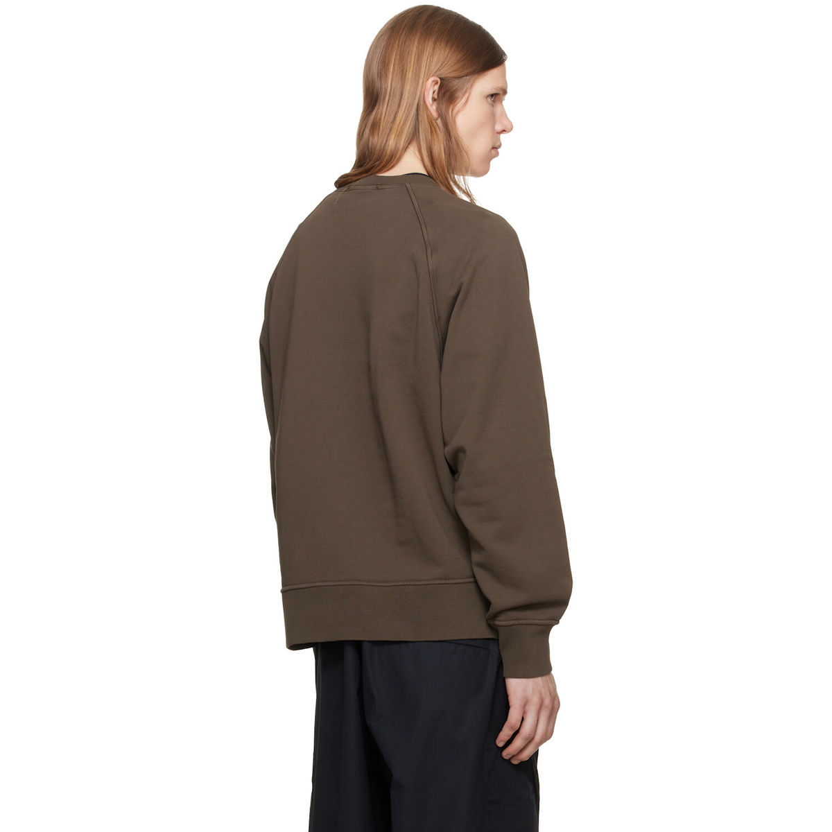 Stone Island Brown Organic Cotton Fleece Sweatshirt