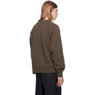 Stone Island Brown Organic Cotton Fleece Sweatshirt