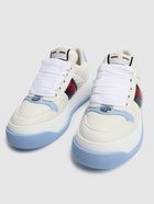 GUCCI Double Screener Leather Sneakers