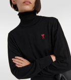 Ami Paris Ami De Cœur wool turtleneck sweater