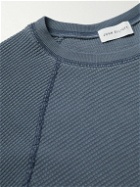 John Elliott - Waffle-Knit Cotton Sweatshirt - Blue