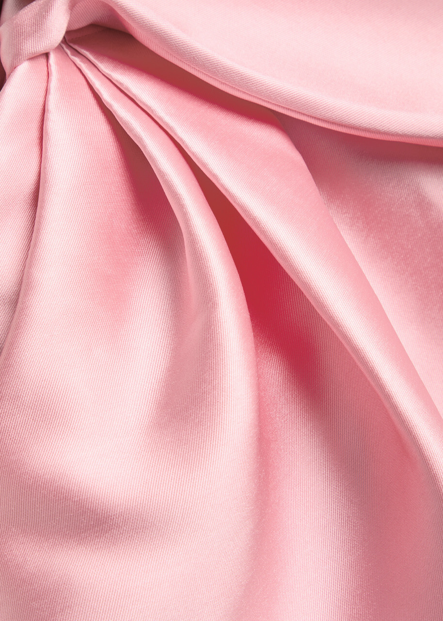 Solace London Davina One-shoulder Faille Gown Light Pink
