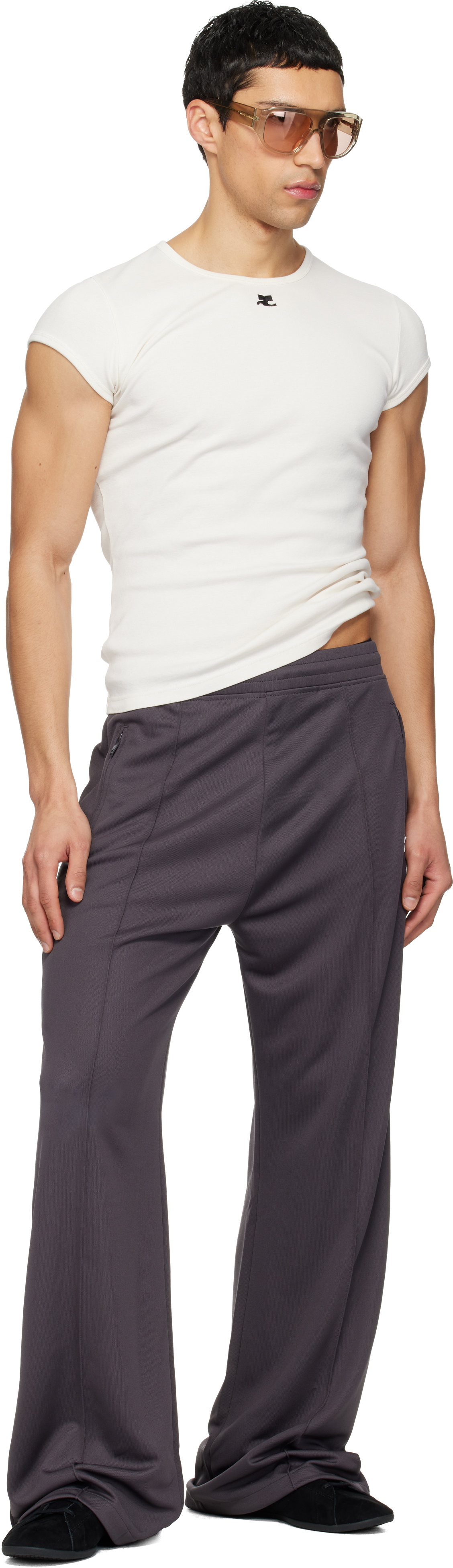 Courrèges Gray Interlock Track Pants Courreges