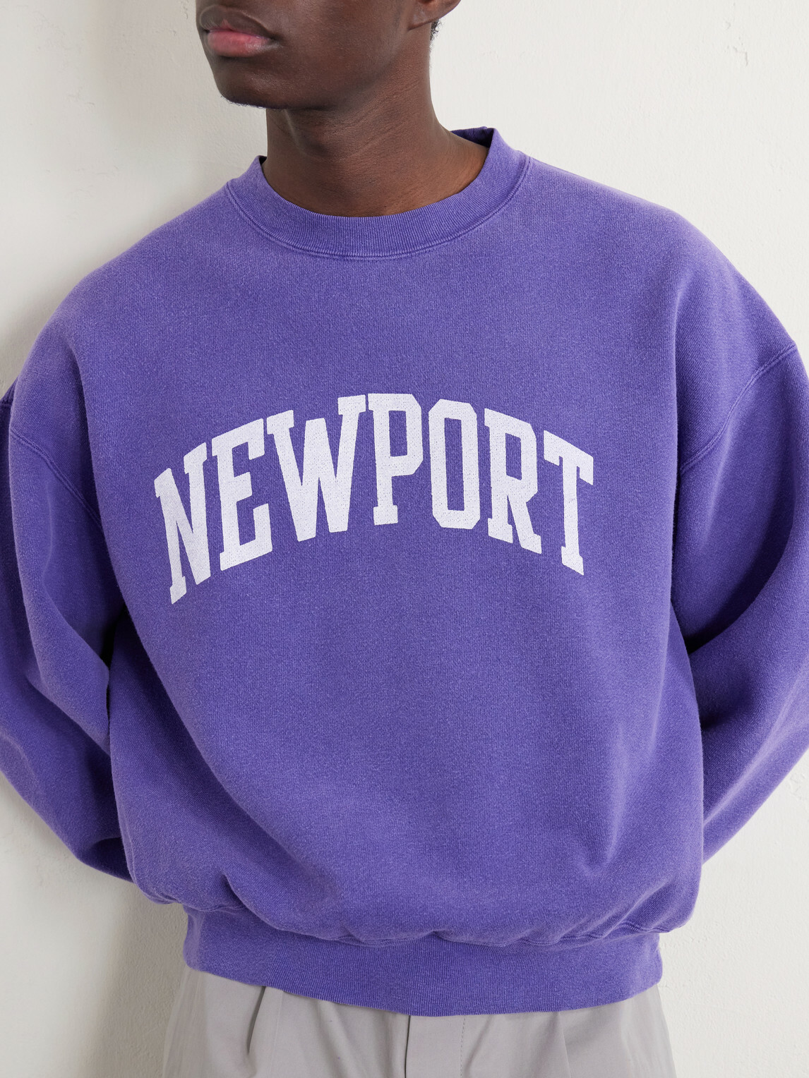 Remi Relief - Newport Printed Cotton-Jersey Sweatshirt - Purple
