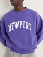 Remi Relief - Newport Printed Cotton-Jersey Sweatshirt - Purple