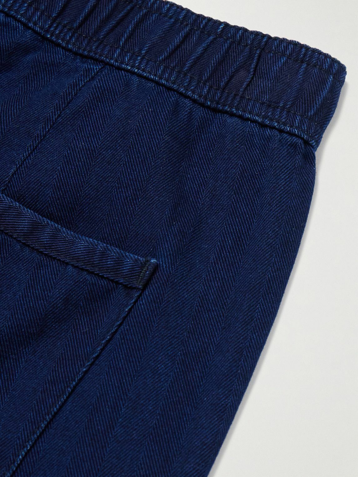 Oliver Spencer - Osborne Straight-Leg Herringbone Cotton Shorts - Blue