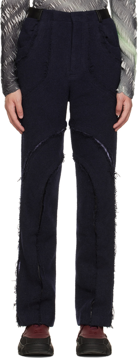 PONDER.ER SSENSE Exclusive Navy Spiral Trousers