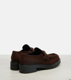 Prada Chocolate suede loafers