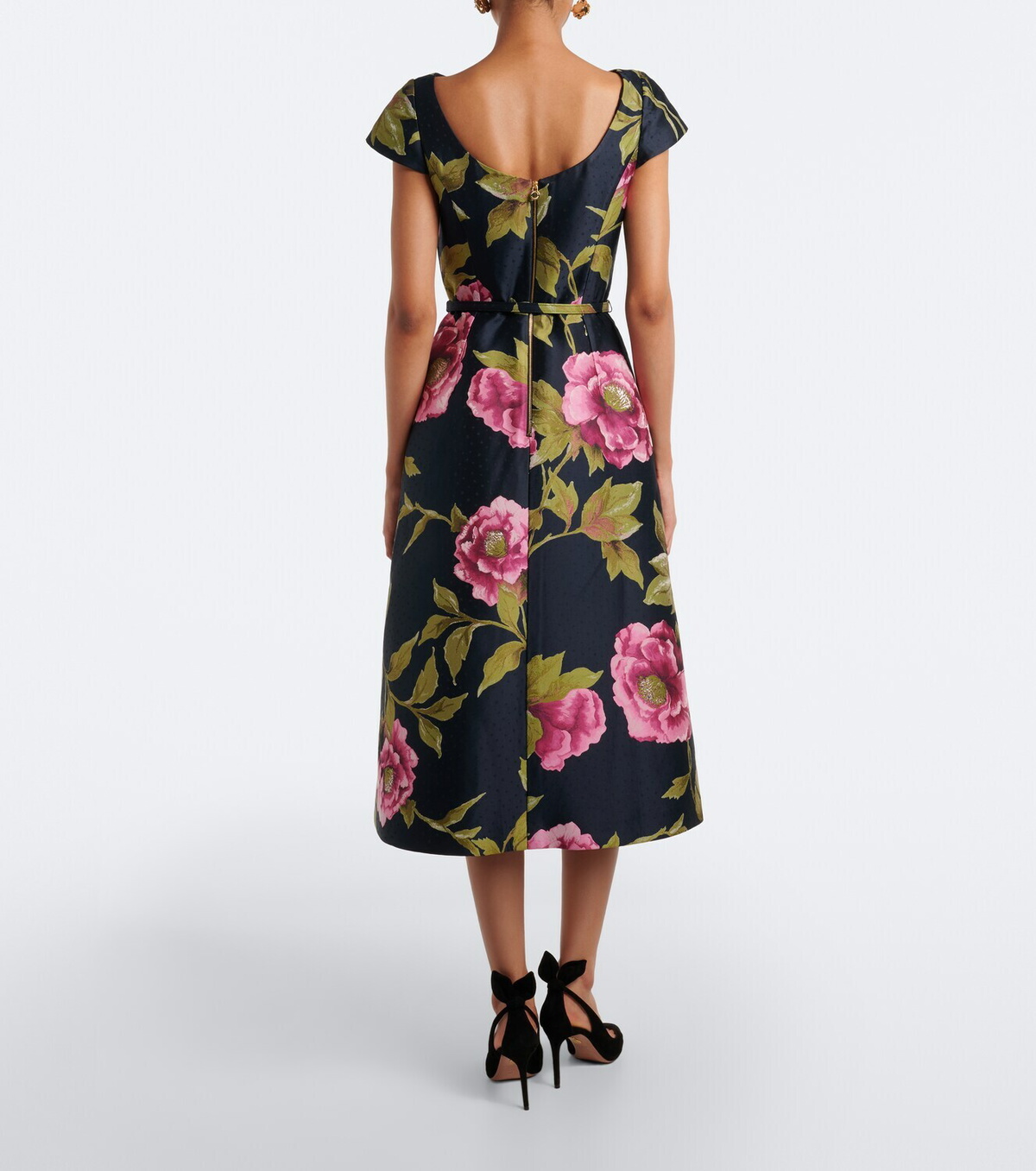 Carolina Herrera Floral jacquard midi dress