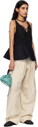 3.1 Phillip Lim Beige Wide-Leg Pleated Pocket Trousers
