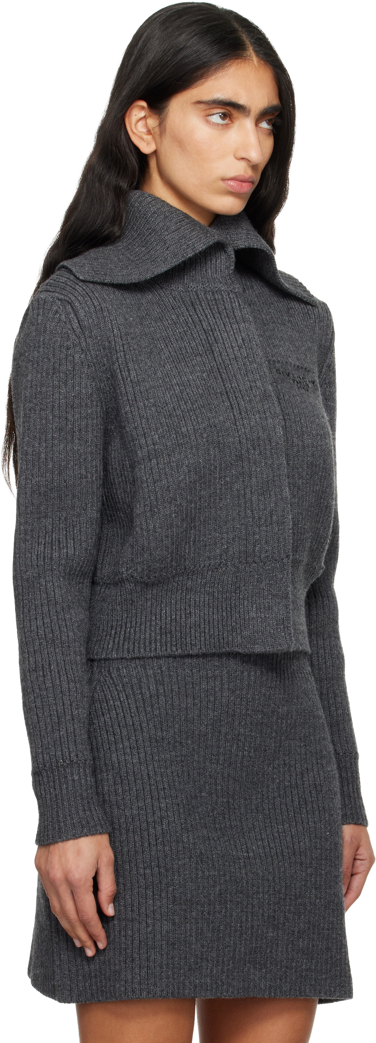 Givenchy Gray Wool Cardigan