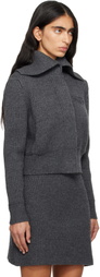Givenchy Gray Wool Cardigan