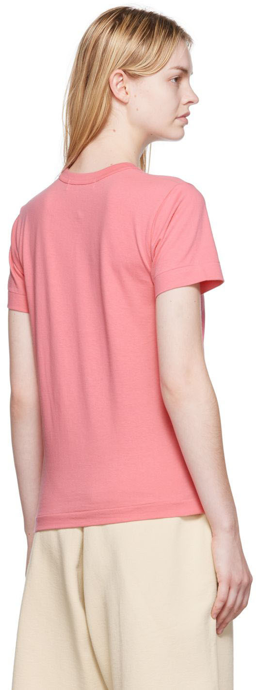 COMME des GARÇONS PLAY Pink Heart Patch T-Shirt