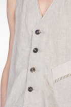 Ziggy Chen Vest In Beige Linen