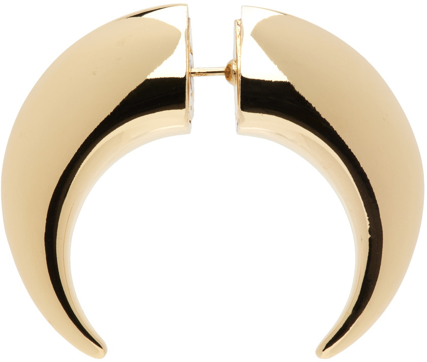 Marine Serre Gold Regenerated Moon Stud Single Earring Marine Serre