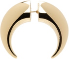 Marine Serre Gold Regenerated Moon Stud Single Earring