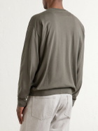 Auralee - Luster Knitted T-Shirt - Green