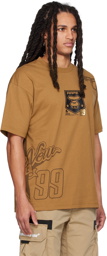 AAPE by A Bathing Ape Brown Moonface T-Shirt