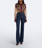 Zimmermann Embroidered flared jeans