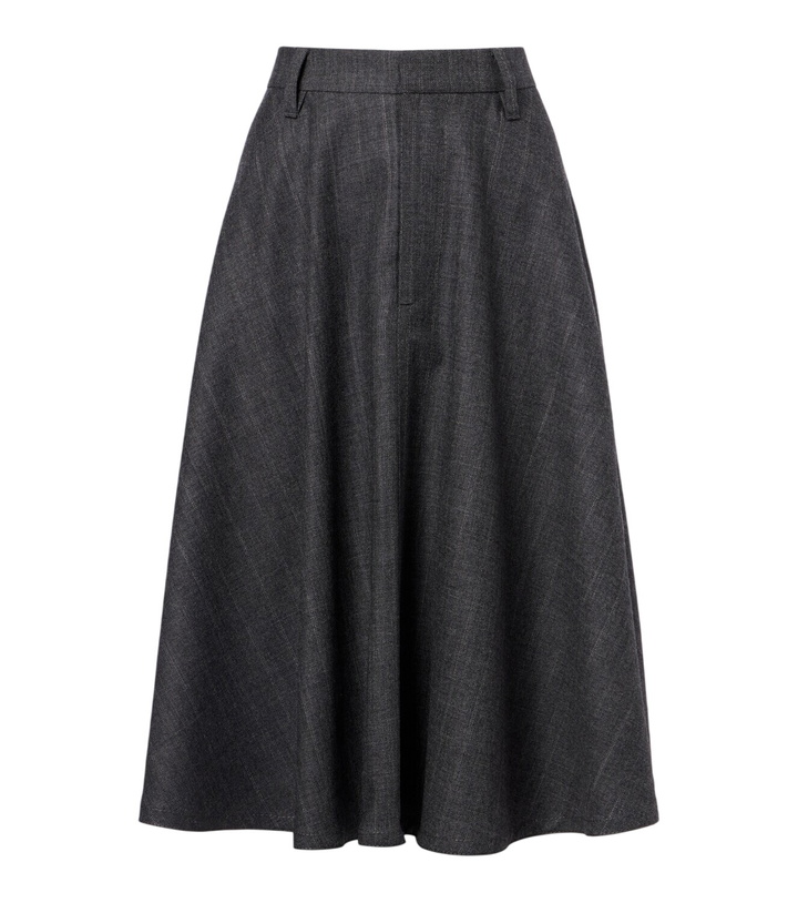 Photo: Brunello Cucinelli Virgin wool midi skirt