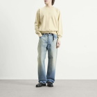 Auralee Men's High Gauge Sweatshirt in Ivory Beige