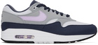 Nike White & Navy Air Max 1 Sneakers