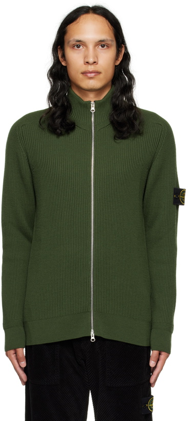 Photo: Stone Island Green Zip Sweater
