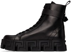 Versace Black Greca Labyrinth Boots
