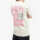 MARKET Men's x Pink Panther Call My Lawyer T-Shirt in Ecru