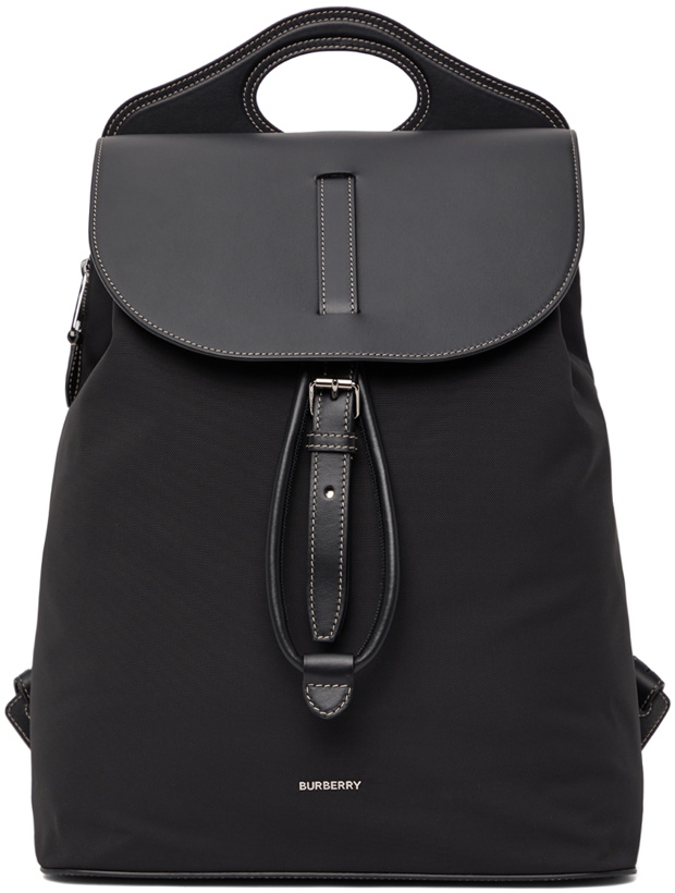 Photo: Burberry Black Nylon Pocket Backpack