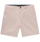 Club Monaco - Baxter Slim-Fit Mélange Linen and Cotton-Blend Chambray Shorts - Pink