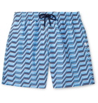DEREK ROSE - Tropez 9 Mid-Length Printed Swim Shorts - Blue