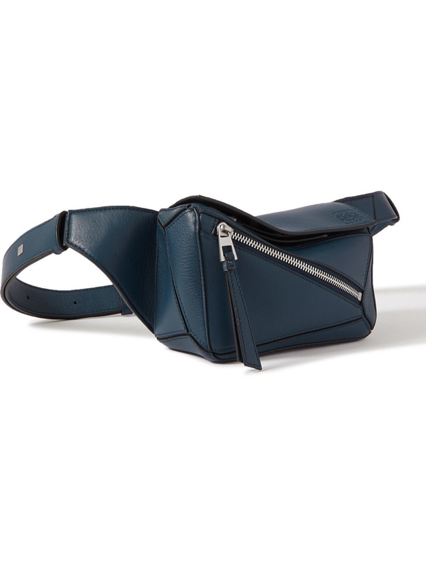 Photo: Loewe - Puzzle Mini Logo-Debossed Leather Belt Bag