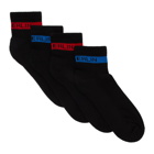 Hugo Two-Pack Black Logo Socks