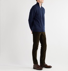 Purdey - Slim-Fit Mélange Cashmere Half-Zip Sweater - Blue