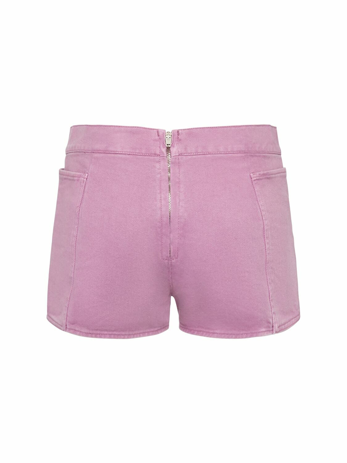 Drill high-waisted shorts