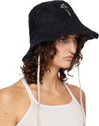 Rick Owens Black Temple Beach Hat