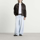 Studio Nicholson Men's Piston Leather Bomber Jacket in Brown
