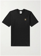 ADIDAS ORIGINALS - Logo-Embroidered Cotton-Jersey T-Shirt - Black