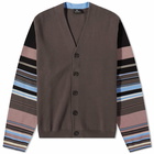 Paul Smith Men's Stripe Cardigan in Grey