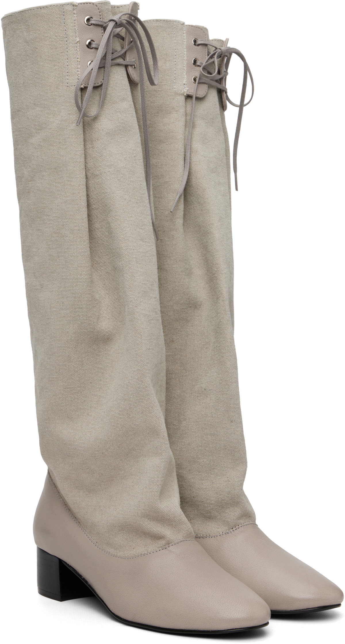 Paloma Wool Beige Victoria Canvas Tall Boots